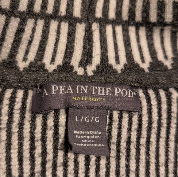 Pea in a Pod Maternity Gray White Boho Cardigan - Picture 4 of 8